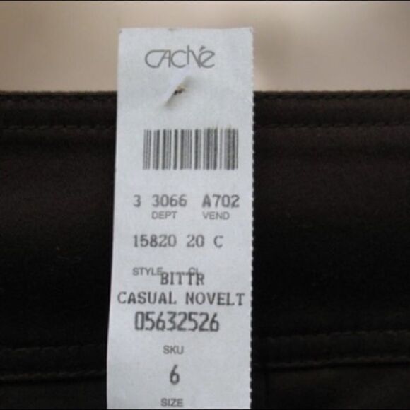 NWT Brown Sateen Cropped Pants - Picture 7 of 7